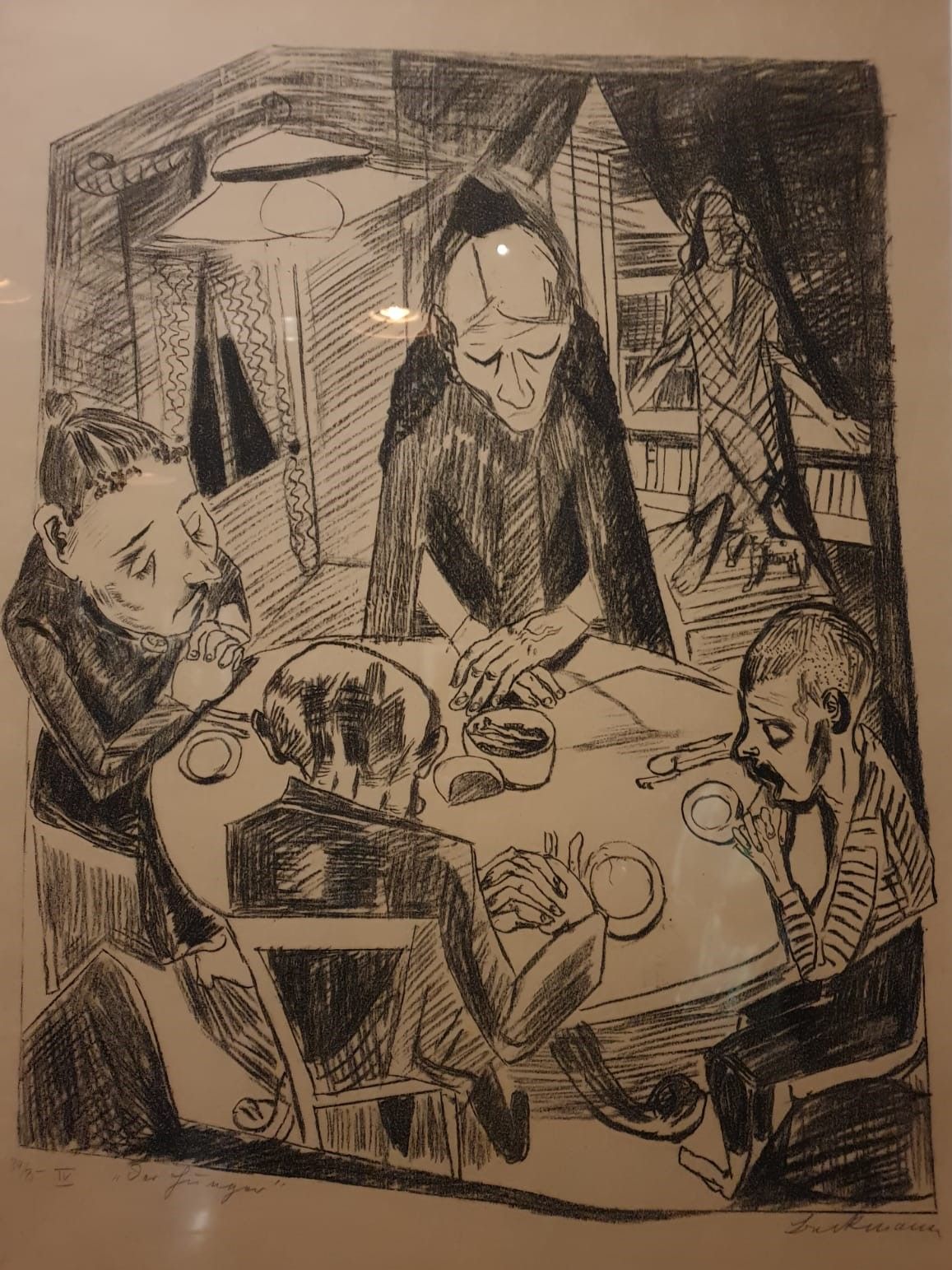 Макс Бекманн. Серия Ад. Голод. 1919. Бумага, литография. ГМИИ им. А.С.Пушкина