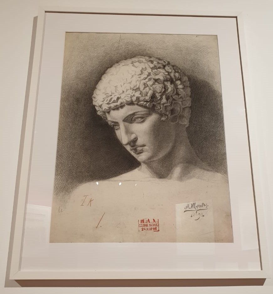 А.В.Щусев Голова юноши. Гипс. Экзаменационная работа 28 марта 1892 Архив наследников А.В.Щусева