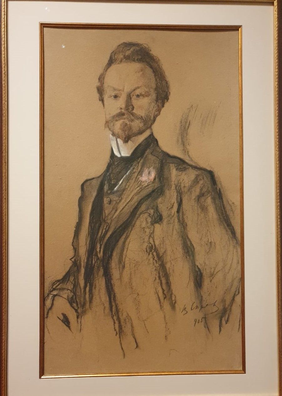Валентин Серов  (1865-1911) Портрет К.Д.Бальмонта. 1905