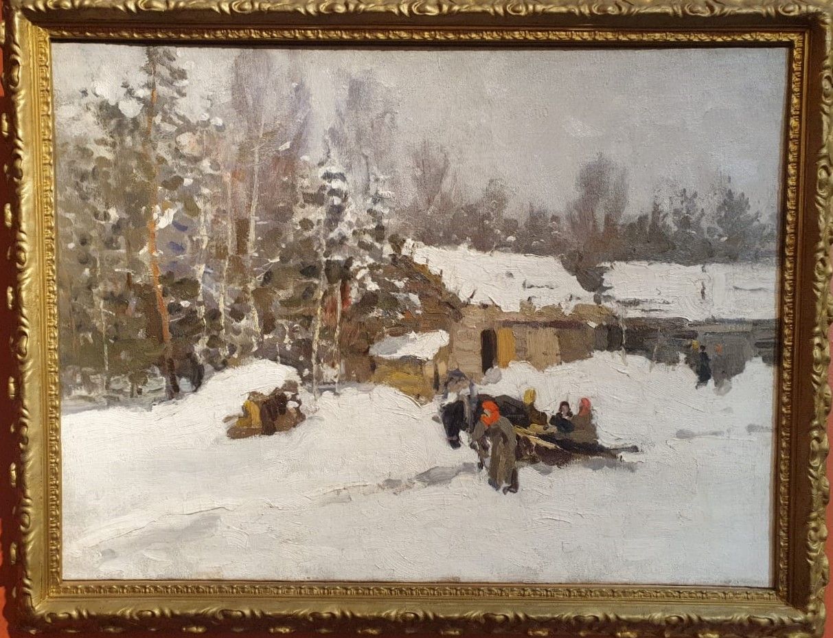 К.А.Коровин Зимний пейзаж. 1910-е. Холст, масло