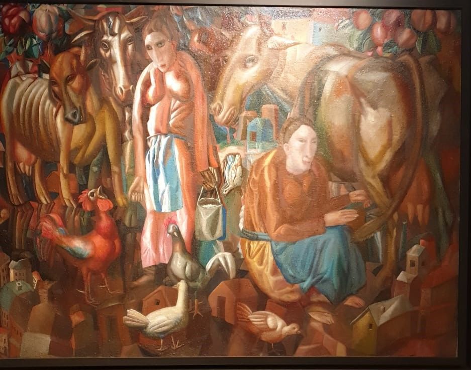 Коровницы. 1914. Холст, масло