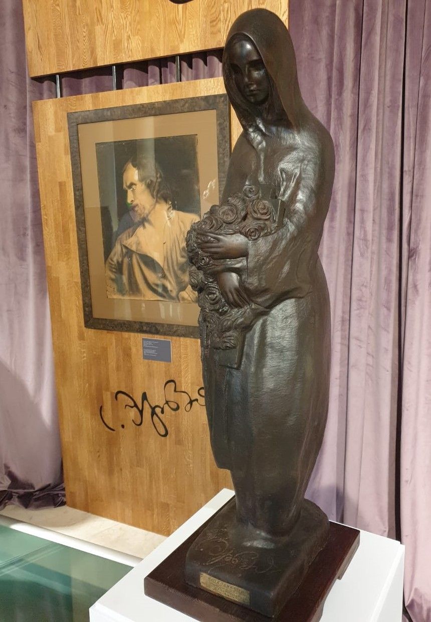 С.Д.Эрьзя (1876-1959) Санта Тересита. Слепок с оригинала. Гипс тонированный. 2018 Оригинал кебрачо. 1936