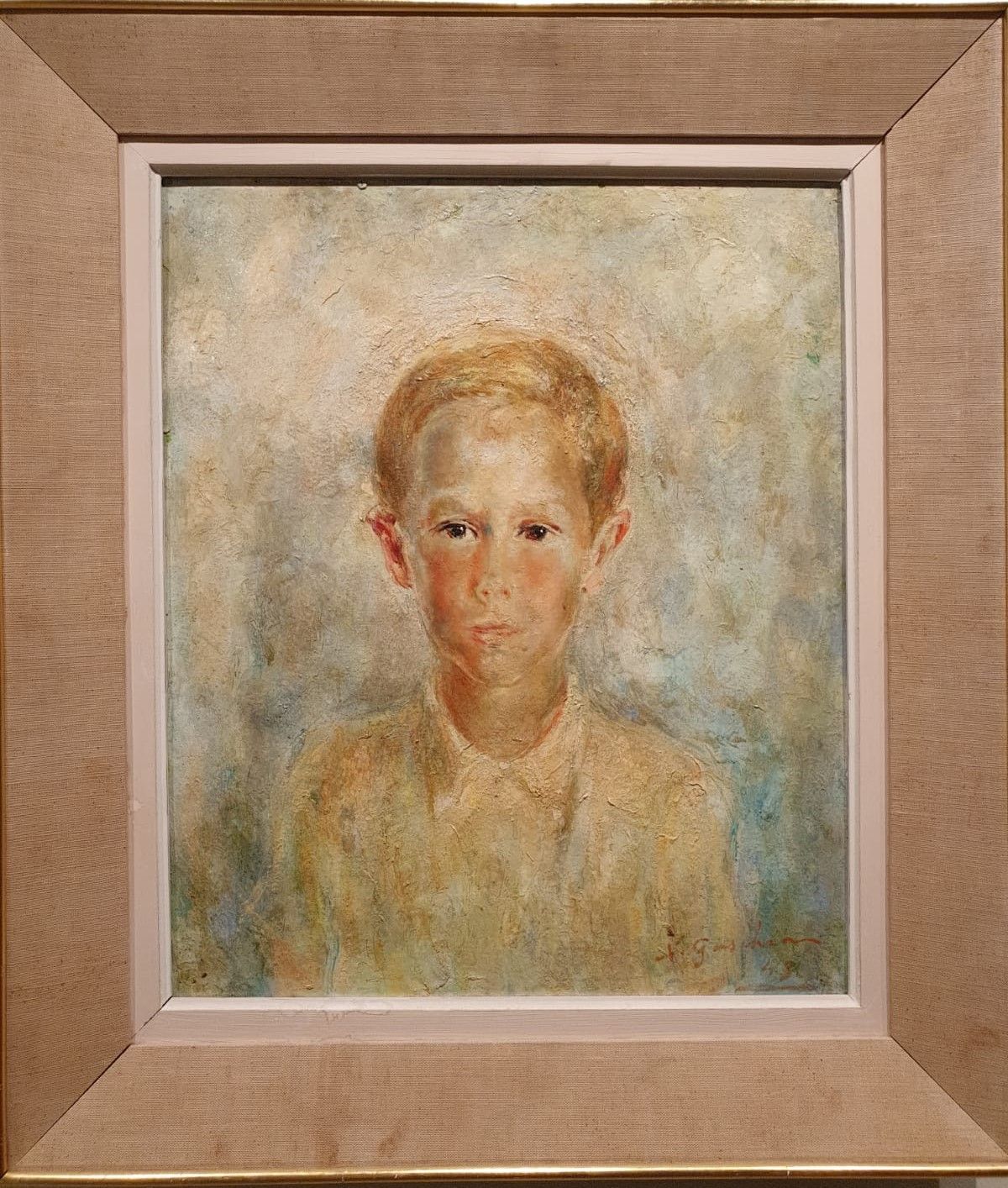 Николай Гущин Портрет мальчика Франция, 1943 Холст, масло