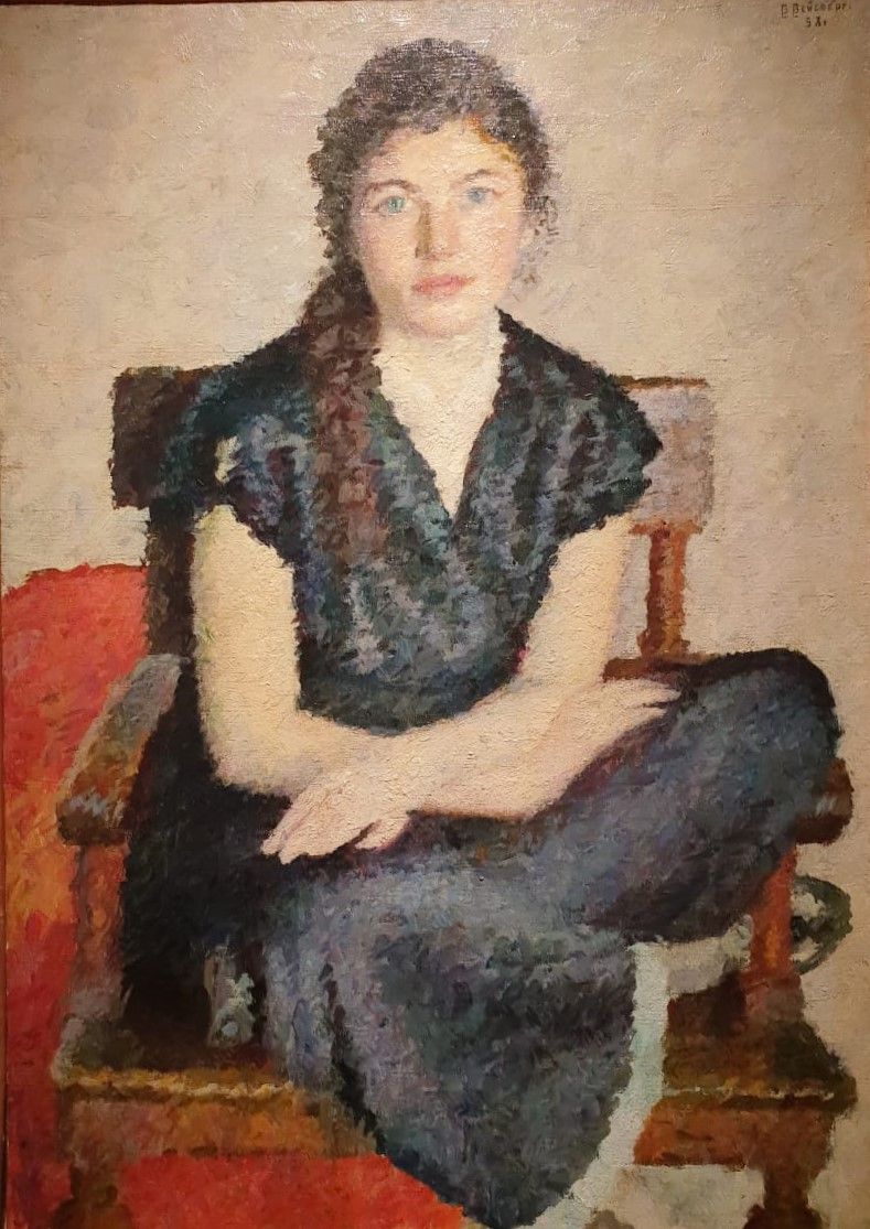 Портрет Ани Блиновой (Гудзенко) 1958 Холст, масло