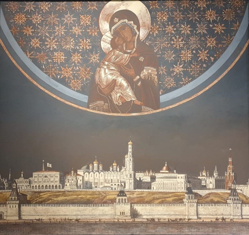 Николай Коротков (р.1956) Панорама Москвы 2012 холст, темпера