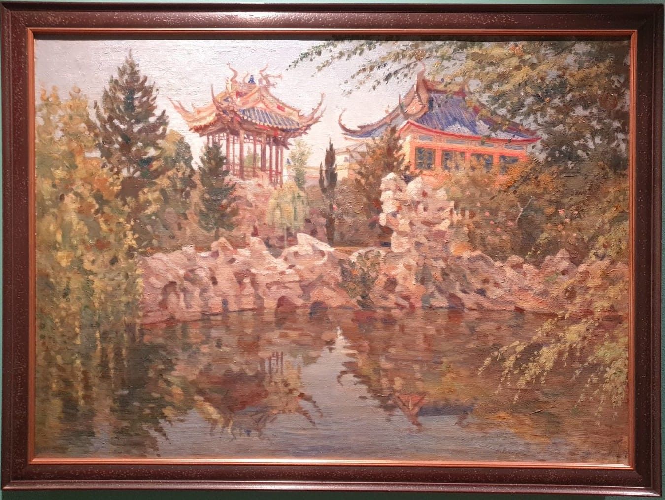 Виктор Подгурский Пейзаж с пагодой Китай, 1930-е Холст, масло