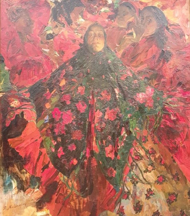 Филипп Малявин Бабы (Зеленая шаль) 1914 холст, масло