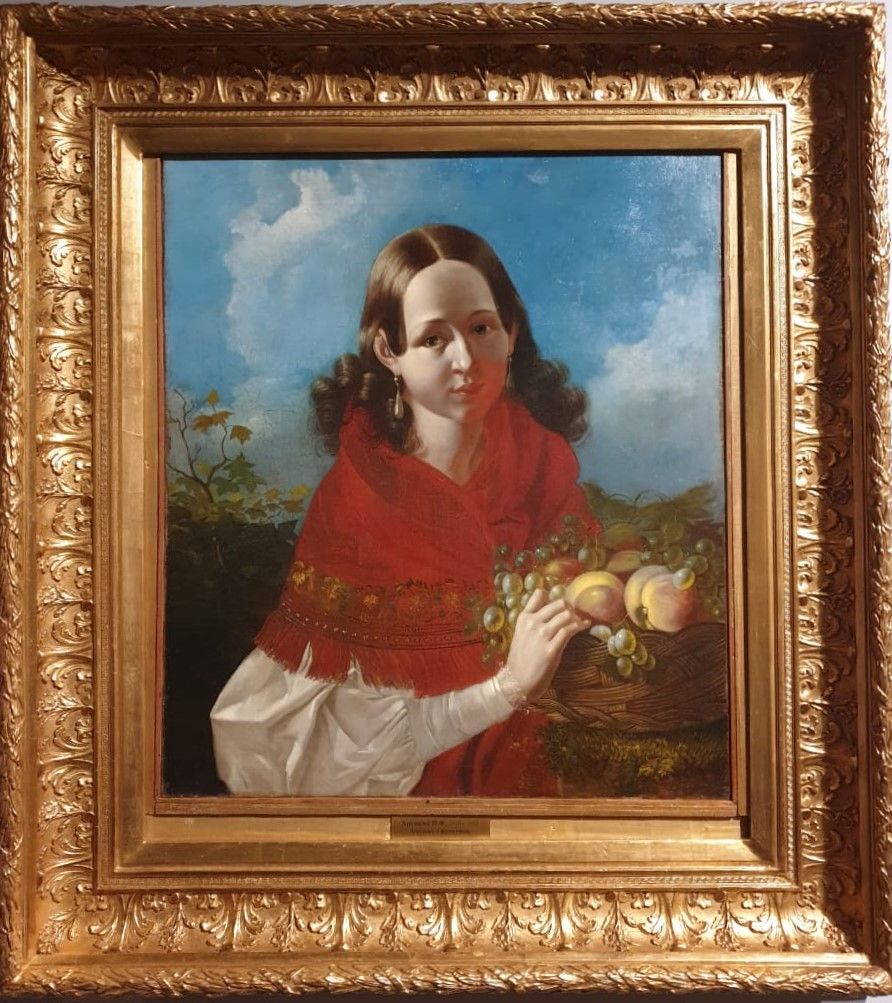 И.Ф.Хруцкий Девушка с фруктами  1840 холст, масло