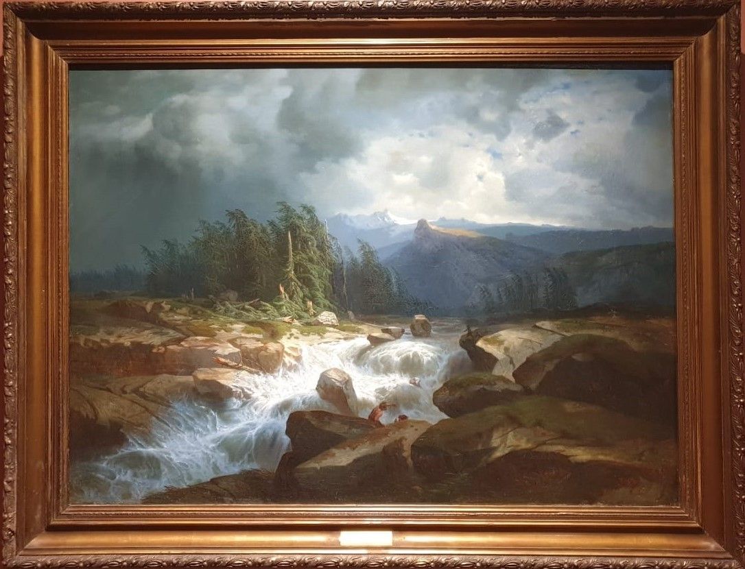 И.Ф.Хруцкий Пейзаж Копия с оригинала Александра Калама 1850 холст, масло