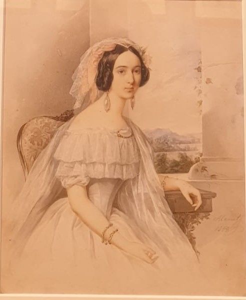 А.Алексеев Портрет Александры Осиповны Смирновой (урожденной Россет) 1844