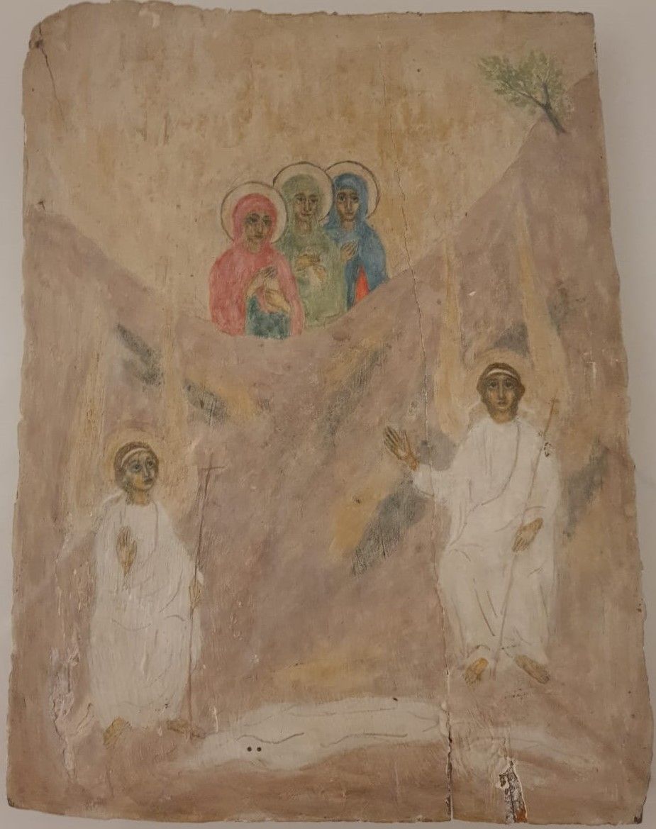 Икона "Жены-мироносицы" Середина 1920-х Дерево, грунт, акварель
