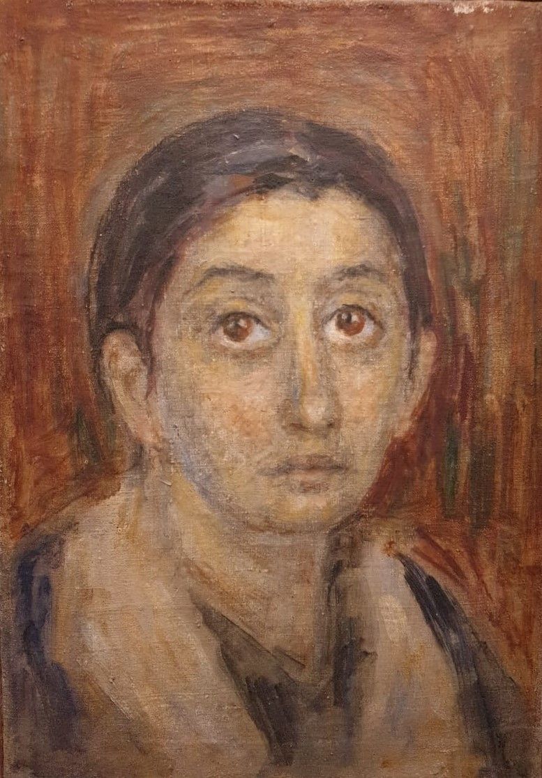 Автопортрет на коричневом фоне 1931 холст, масло