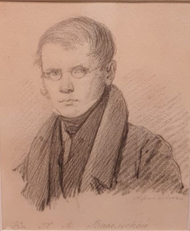 Афанасьев К.Я. Пётр Андреевич Вяземский 1820-е бумага, карандаш итальянский