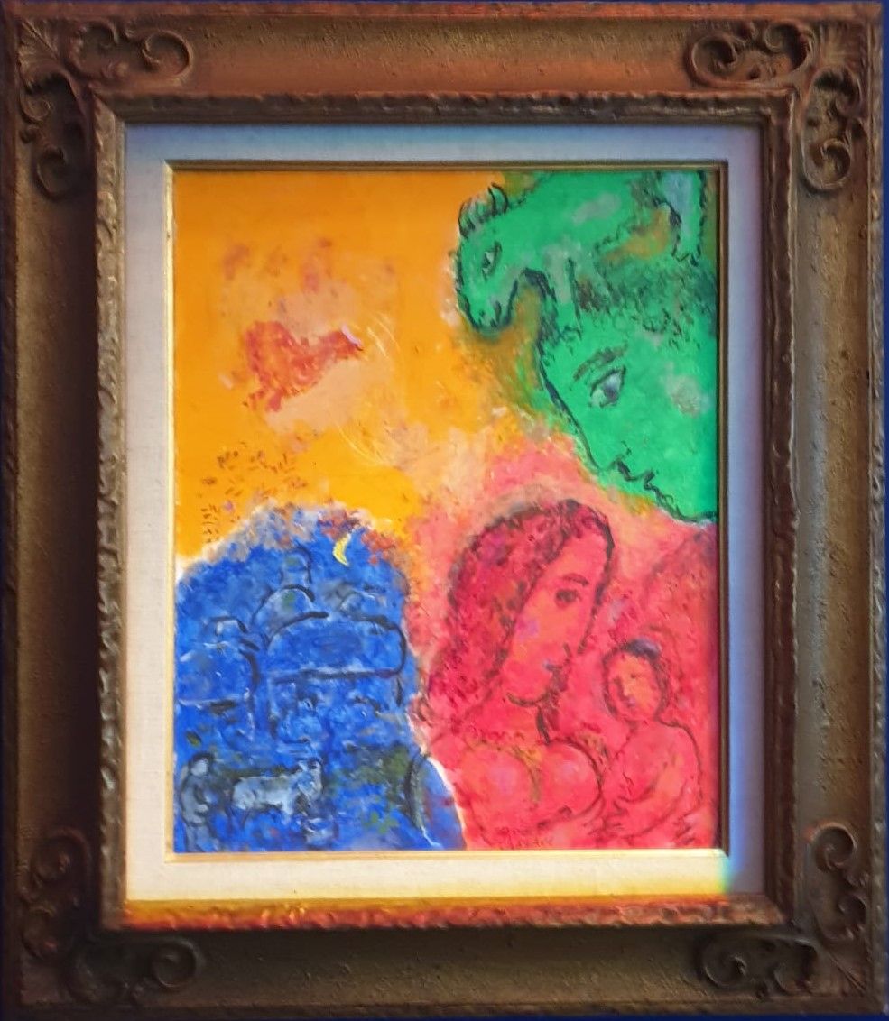 Марк Шагал. Рождество. 1978. холст, темпера. собрание Шалвы Бреуса