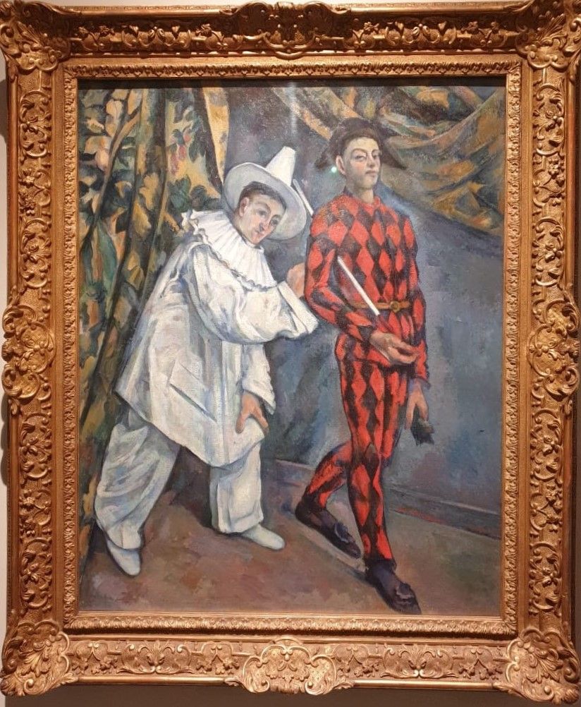 Поль Сезанн Пьеро и Арлекин (Марди-Гра) 1888-1890 холст, масло