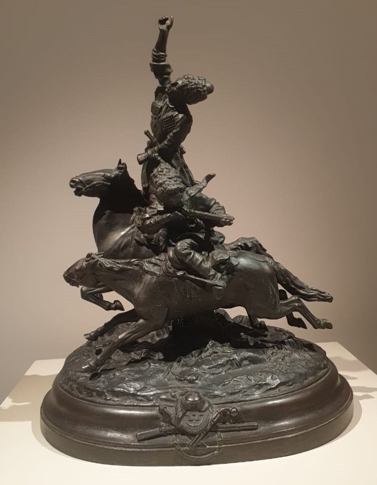 Евгений Лансере. Джигитовка Модель 1874, отливка 1890 Каслинский завод. Чугун, литье, голландская сажа