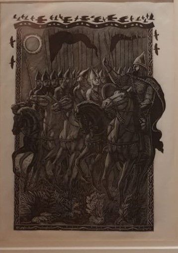Владимир Фаворский (1886-1964) Затмение Иллюстрация к "Слову о полку Игореве" 1948 бумага, ксилография