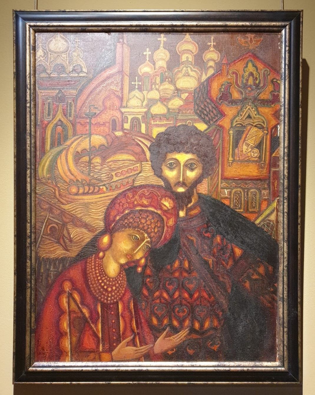 Леонид Браиловский Пётр и Феврония 1920-е доска, масло Частная коллекция