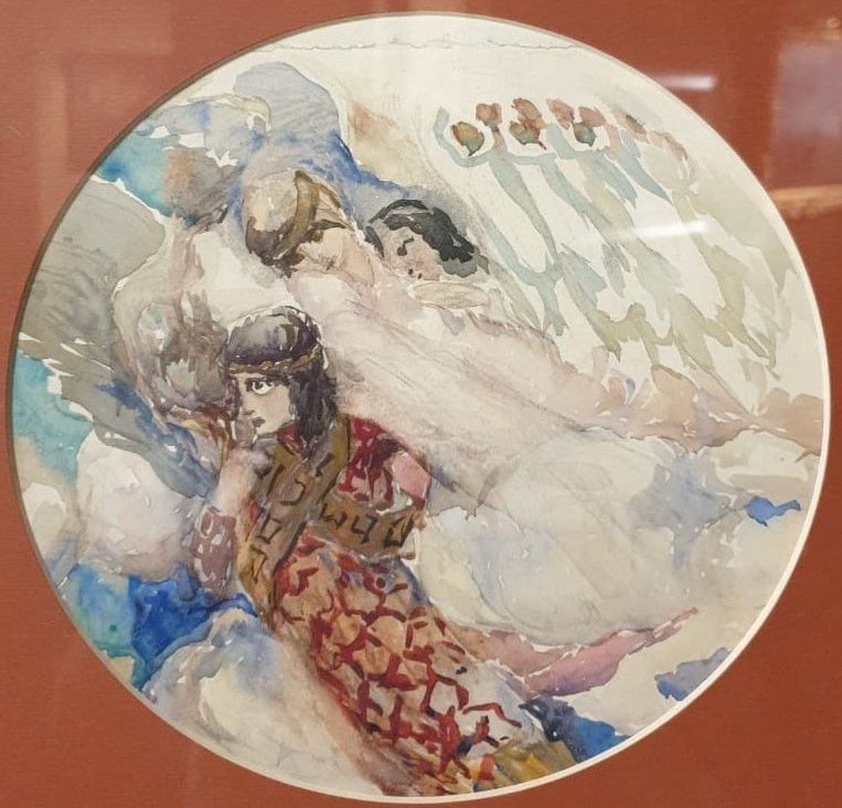 Александра Коновалова Ангелы 1910-е Бумага, акварель Частная коллекция
