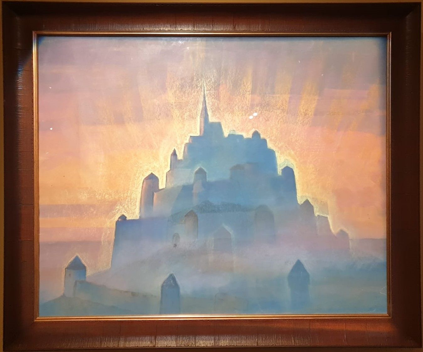 Борис Смирнов-Русецкий. Мон-Сен-Мишель. 1950-е. Бумага, пастель. Частная коллекция.