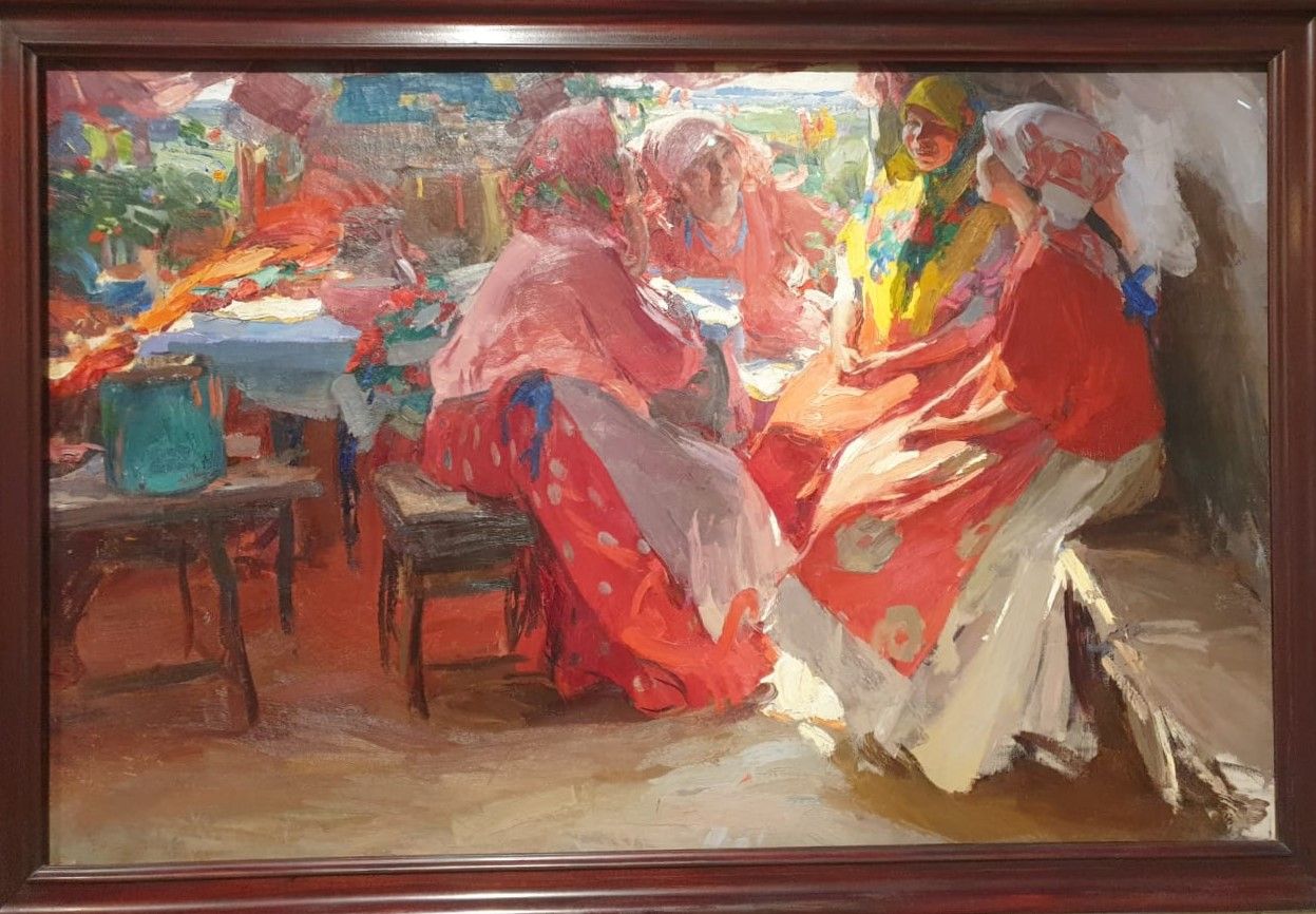 Абрам Архипов Гости 1914 холст, масло