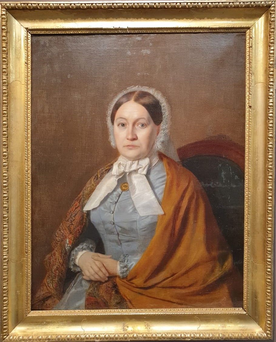 К.Маковский Женский портрет. (Портрет матери) 1856. холст, масло. Саратовский музей имени А.Н.Радищева