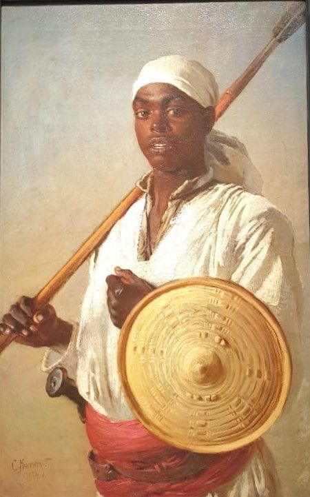 К.Маковский Египетский воин. 1874 холст, масло. Саратовский музей имени А.Н.Радищева