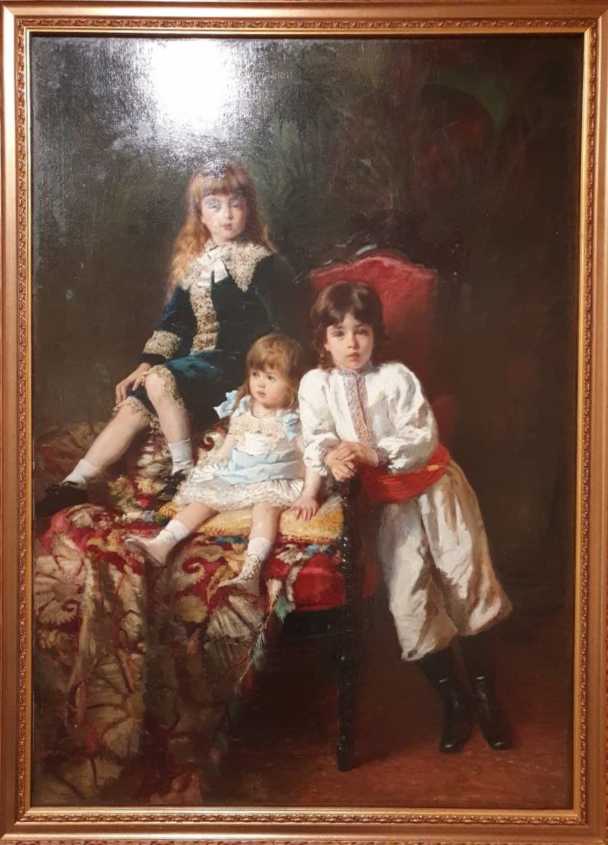 К.Маковский Дети господина Балашова. 1880 холст, масло. Рыбинский музей-заповедник