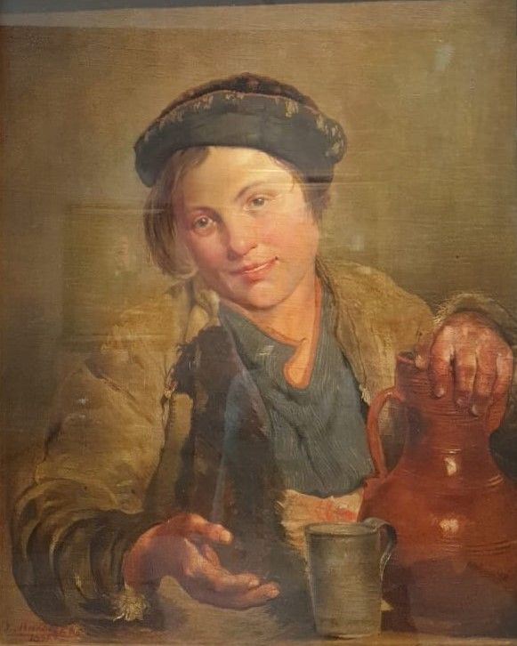 В.Маковский. Мальчик, продающий квас. 1861 холст, масло. ГТГ
