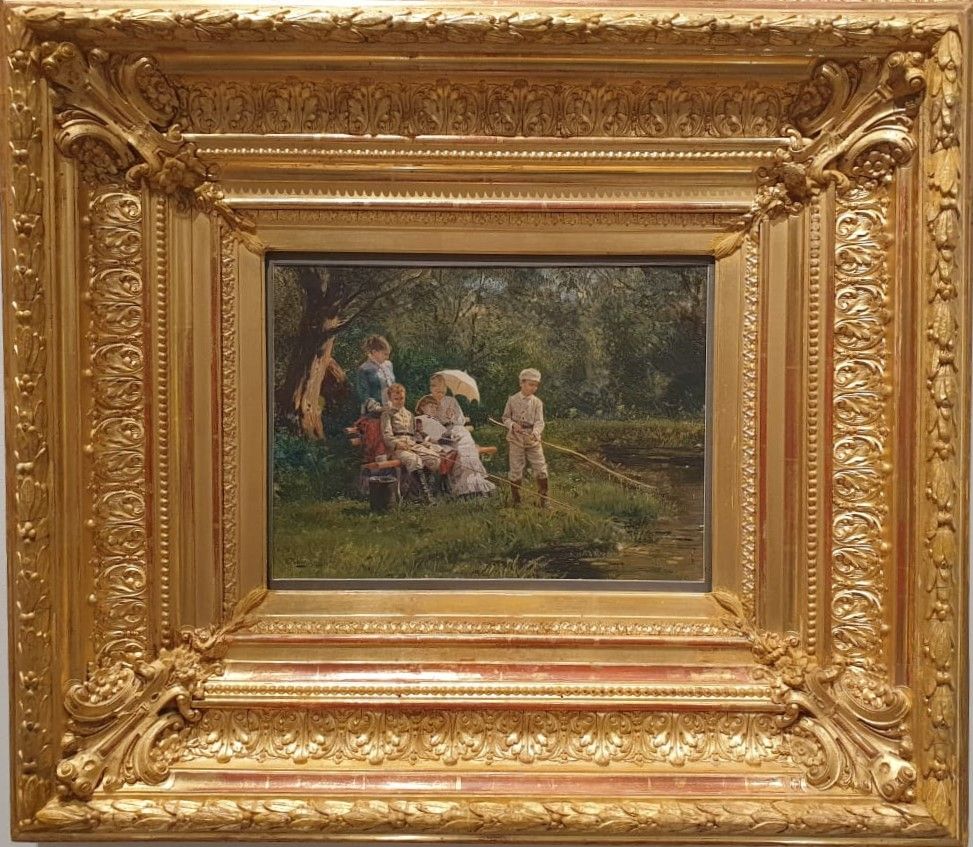 В.Маковский В жаркий день. 1881 дерево, масло. Серпуховский историко-художественный музей