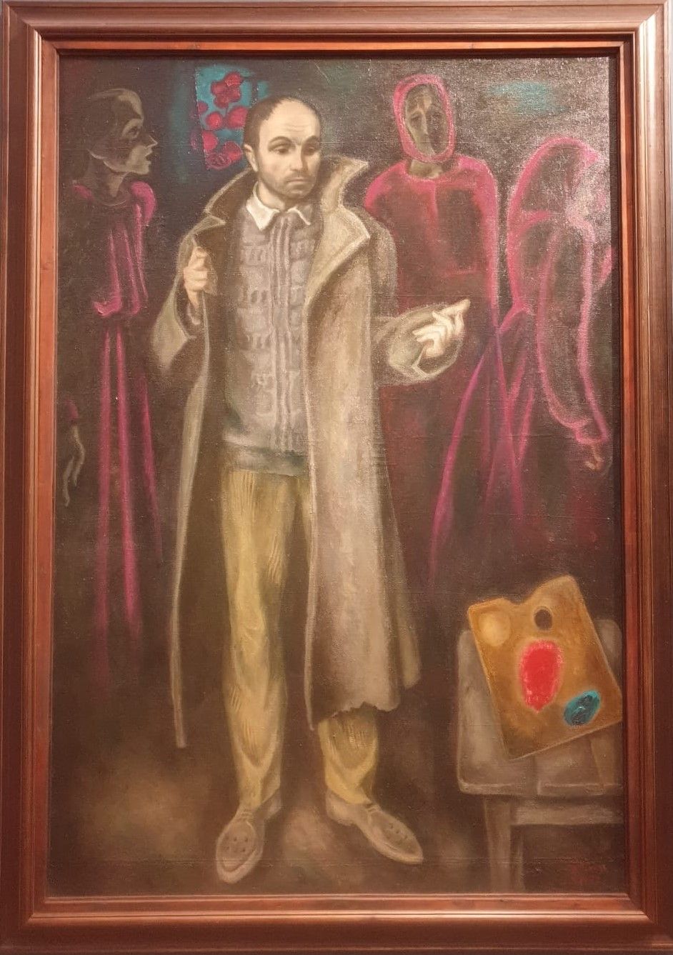 Шинель отца 1970-1972 холст, масло