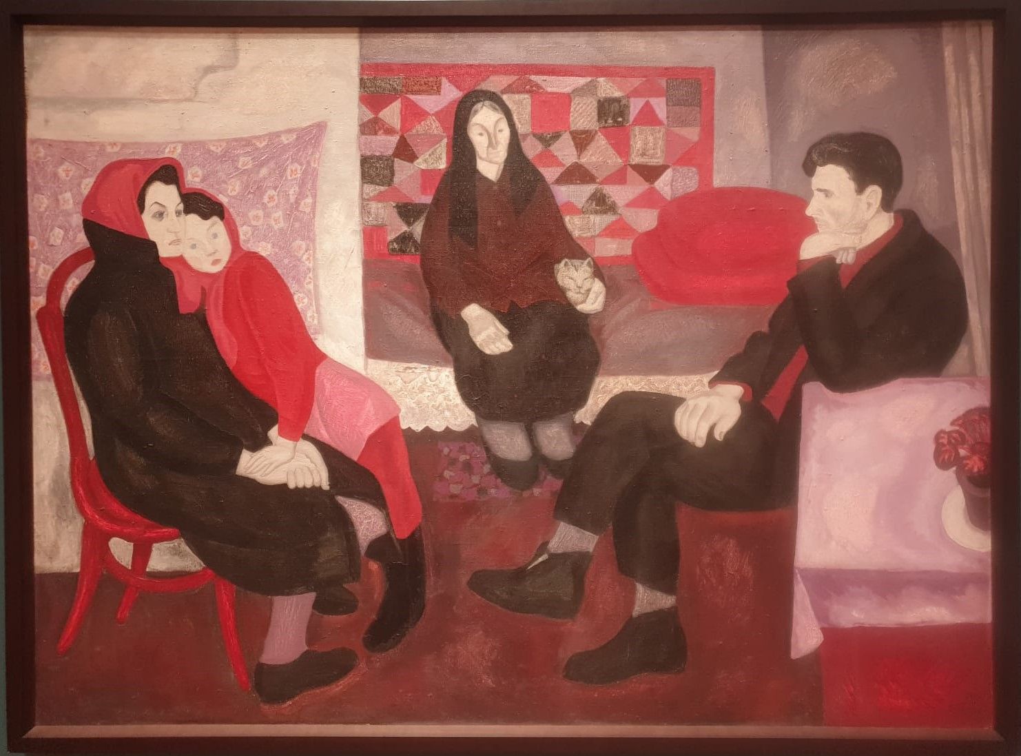 Развод. Светлана, мама, папа и бабушка. 1966 холст, масло, темпера