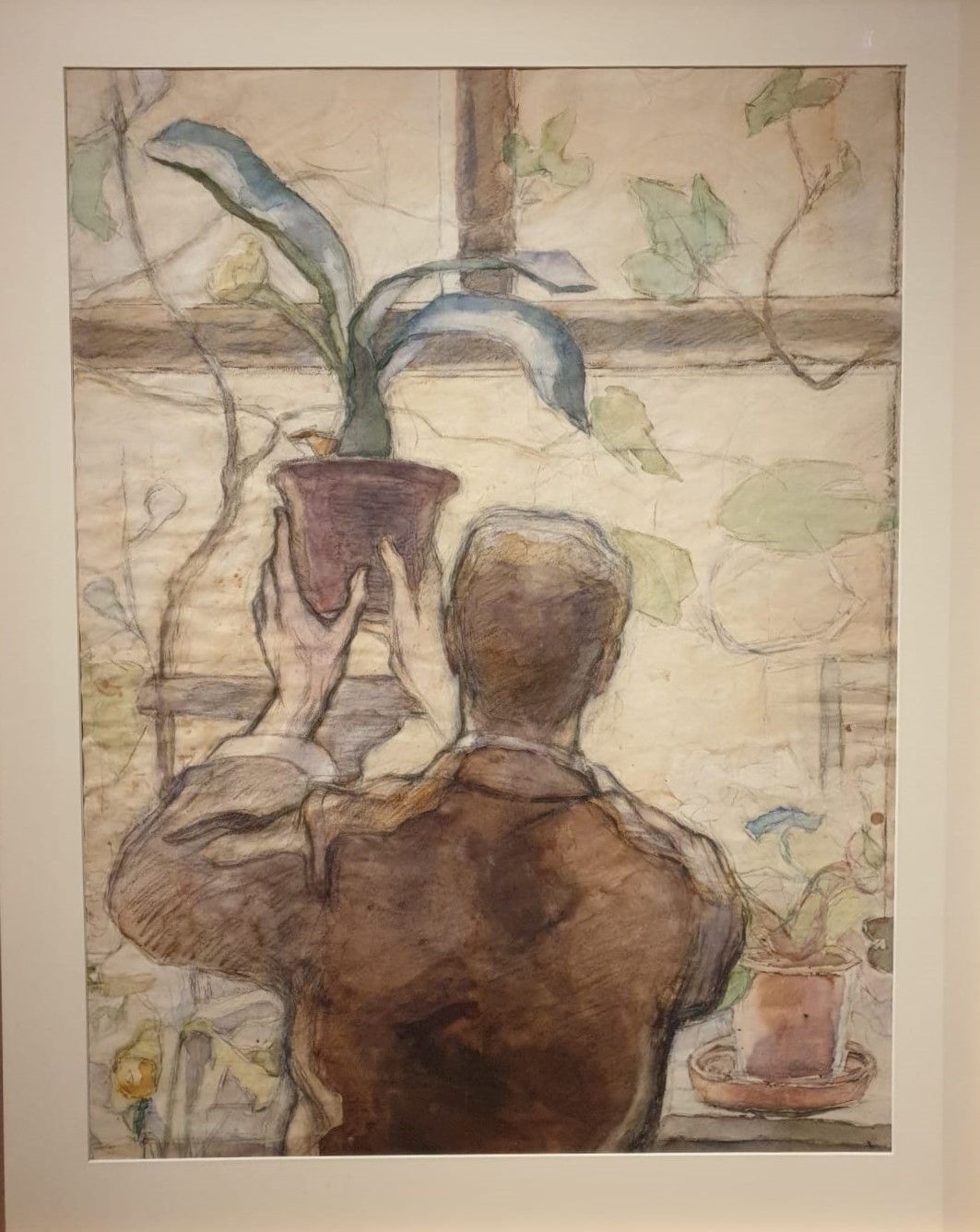 Елена Гуро Портрет М.В.Матюшина 1910-е бумага, акварель