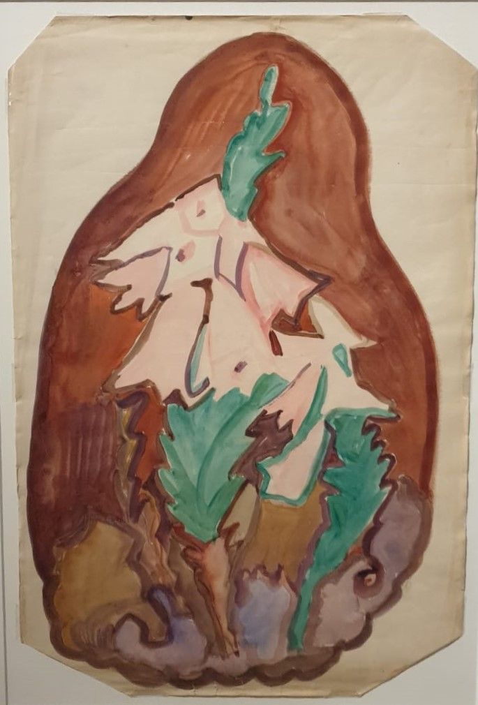 Елена Гуро Композиция с цветами 1911-1912 бумага, акварель
