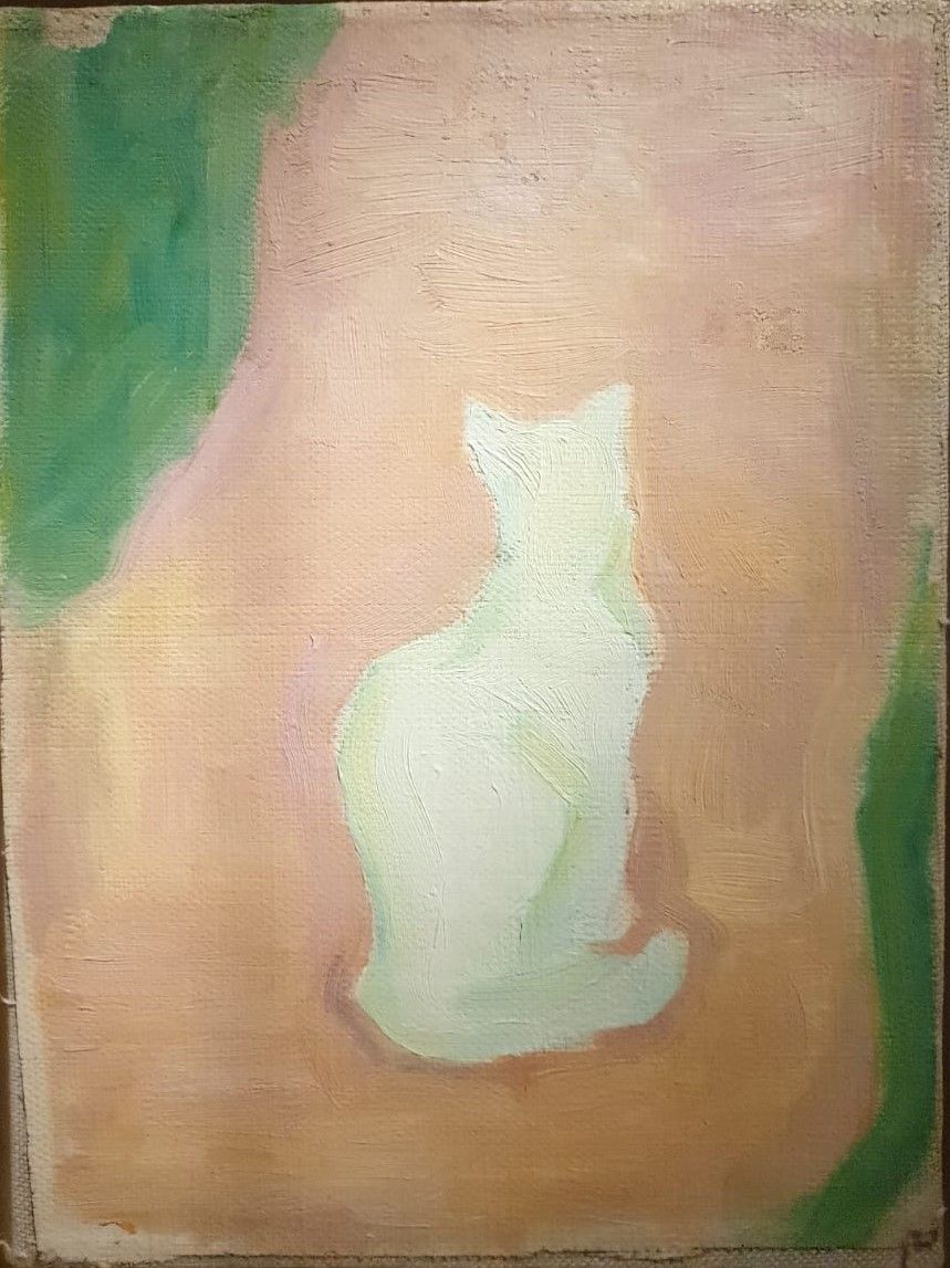 Елена Гуро Кошка 1908 холст, масло