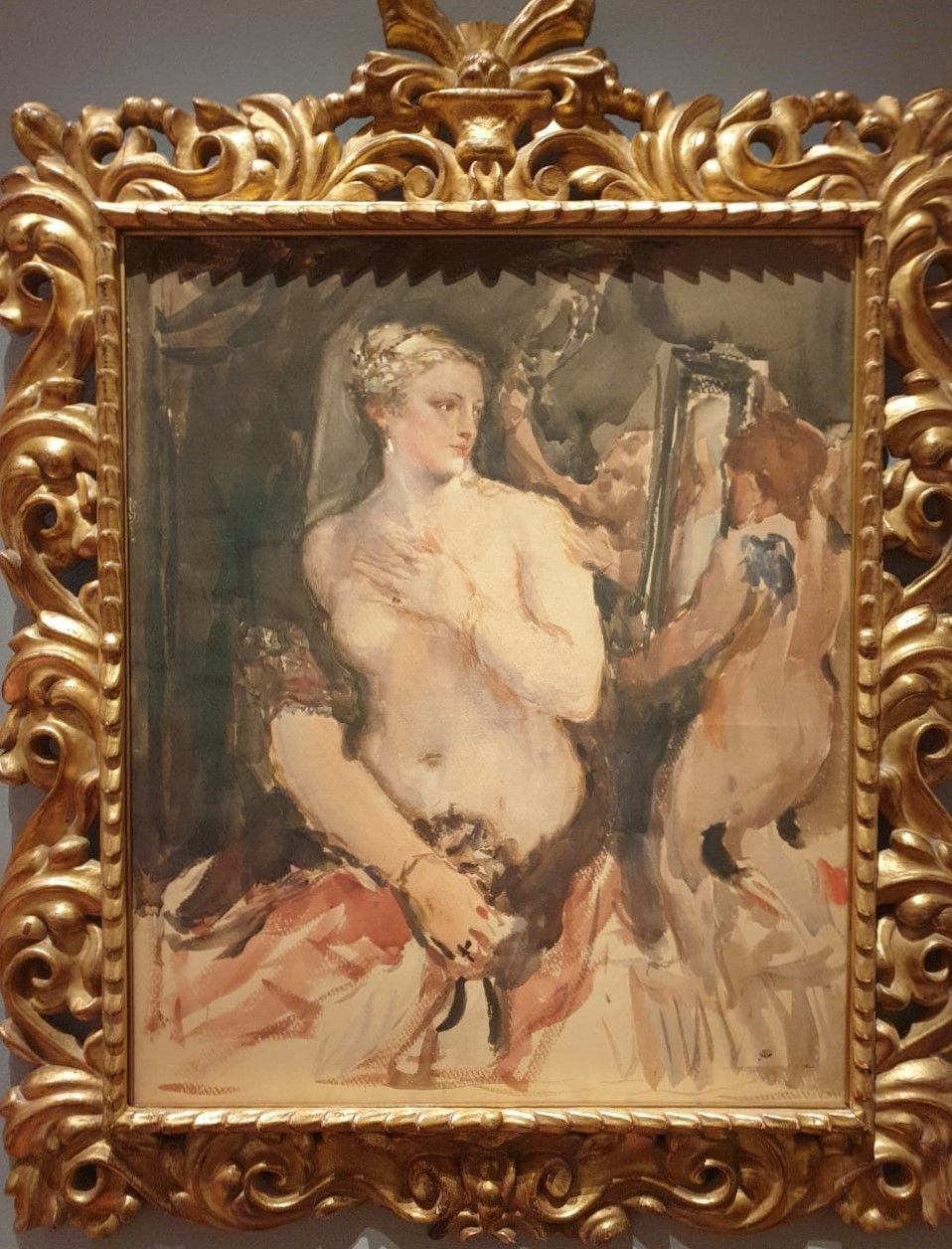 Валентин Серов Венера перед зеркалом 1890-е бумага, акварель