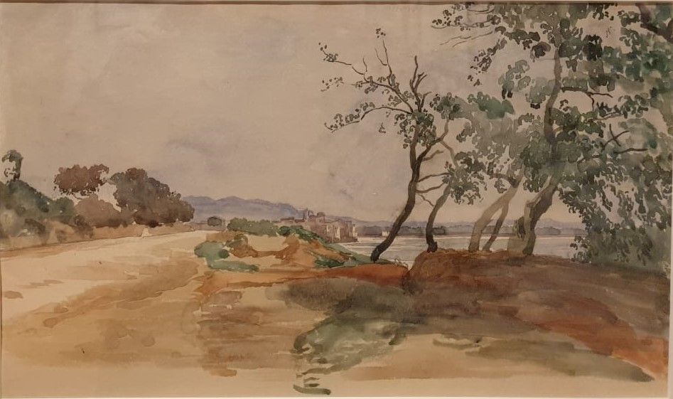 Александр Иванов Итальянский пейзаж. Неттуно. вторая половина 1840-х-1850-е бумага, акварель, графитный карандаш