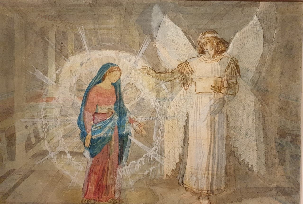 Александр Иванов Благовещение. конец 1840--х-1858 бумага, акварель, белила, графитный карандаш