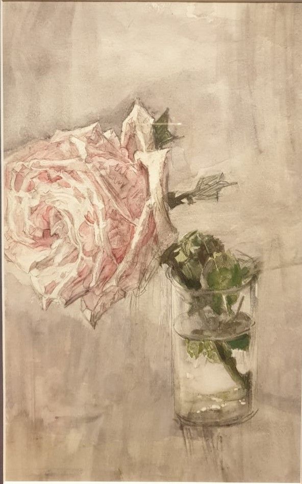 Михаил Врубель Роза 1904 бумага, акварель, графитный карандаш