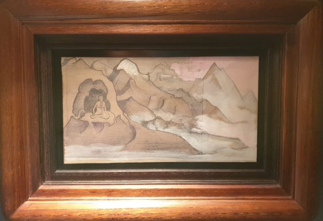 Николай Рерих Отшельник. Практика туммо (пещера Миларепа), около 1928