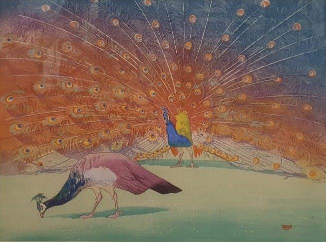 Уильям Джайлс (Жиль) Sic Transit Gloria Mundi 1924 бумага, цветная ксилография, раскраска от руки