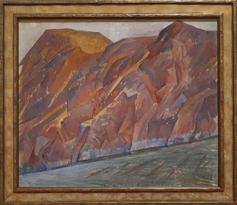 Александр Самохвалов Берег Заравшана 1921 холст на фанере, масло