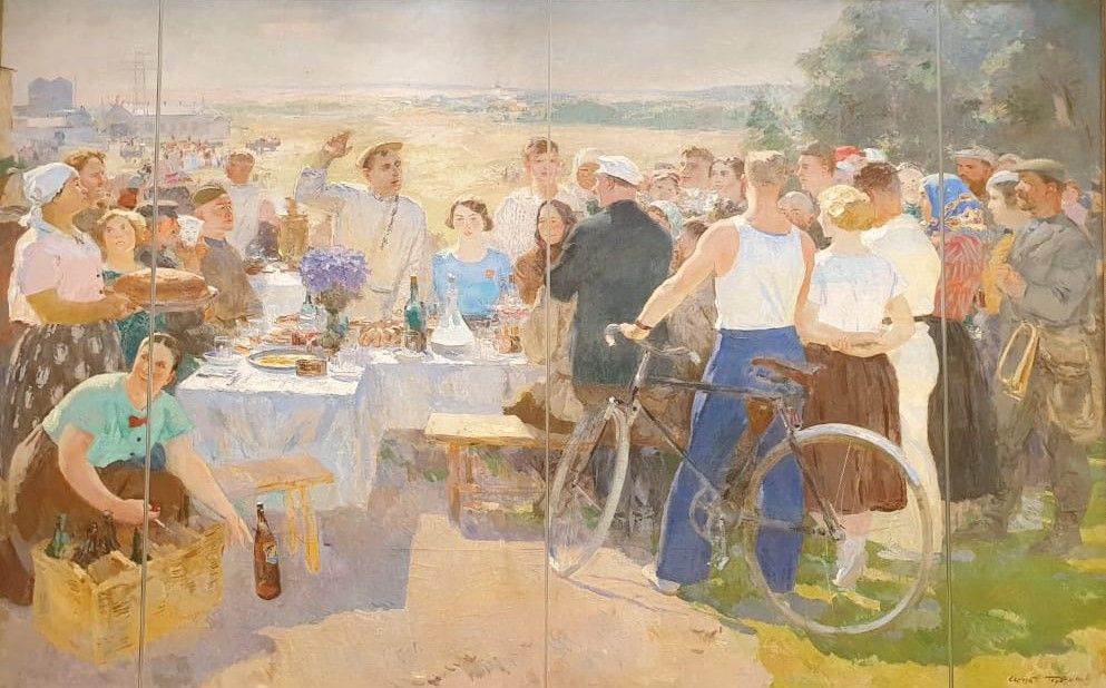 Герасимов С.В. Колхозный праздник 1937 холст, масло