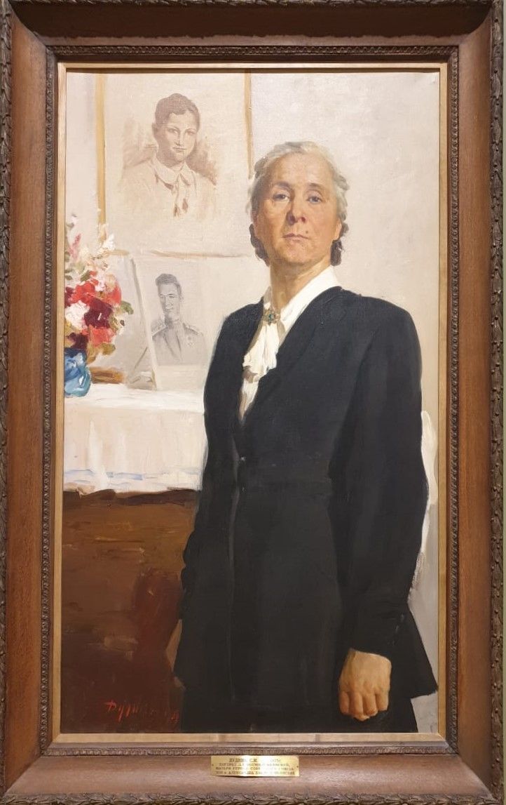 Степан Дудник Портрет Л.Т.Космодемьянской 1949 холст, масло