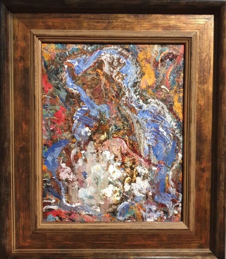 Н.М.Гущин Мадонна 1947 картон, масло