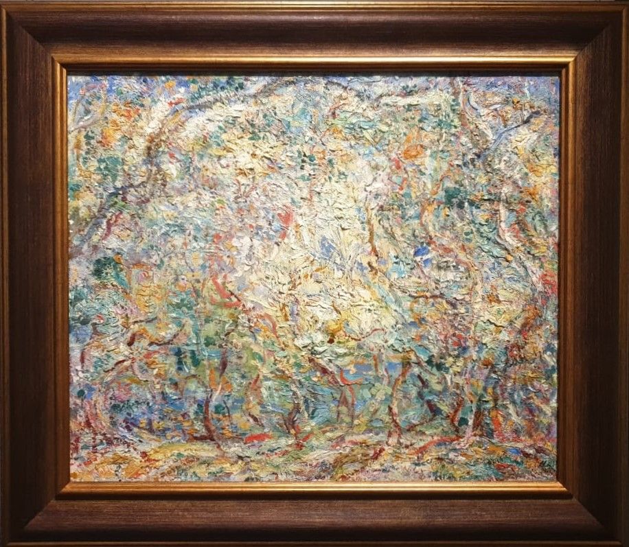Н.М.Гущин Фантастический лес Картон, масло