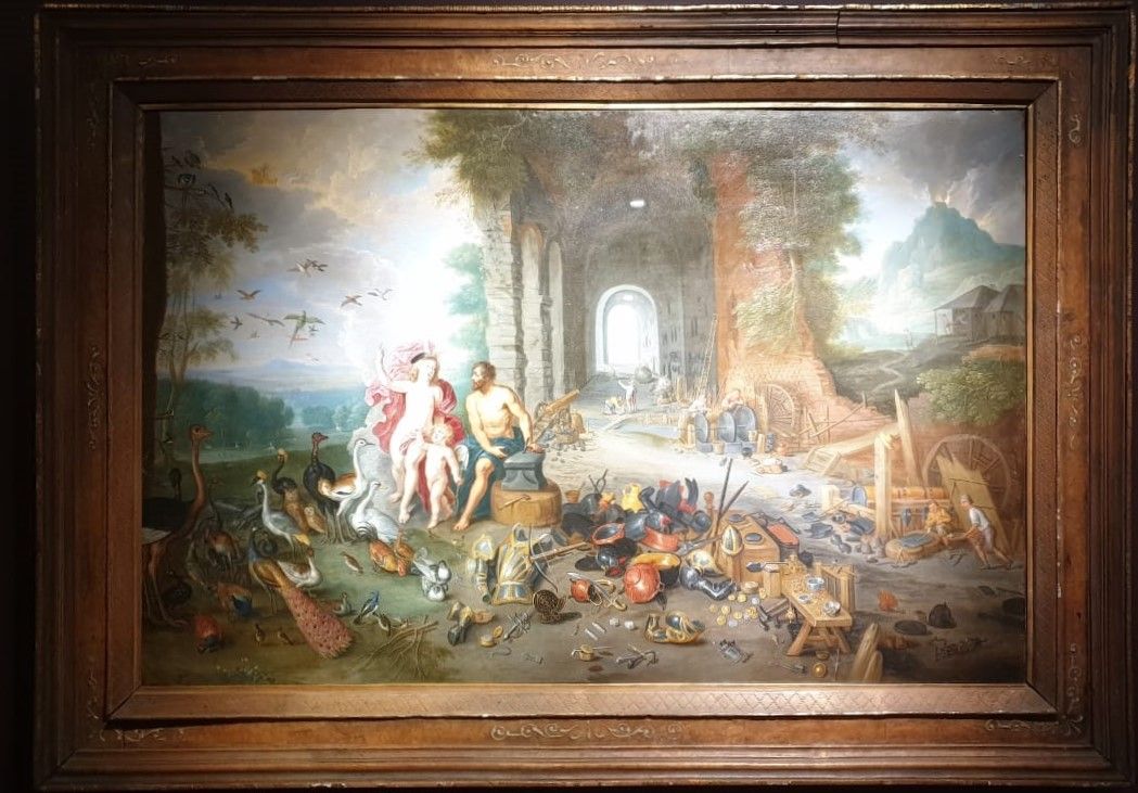 Ян Брейгель Младший. 1601-1678 Абрахам Виллемсен. около 1605-1610-1672 Аллегория Воздуха и Огня. Венера в кузнице Вулкана, 1630-е гг