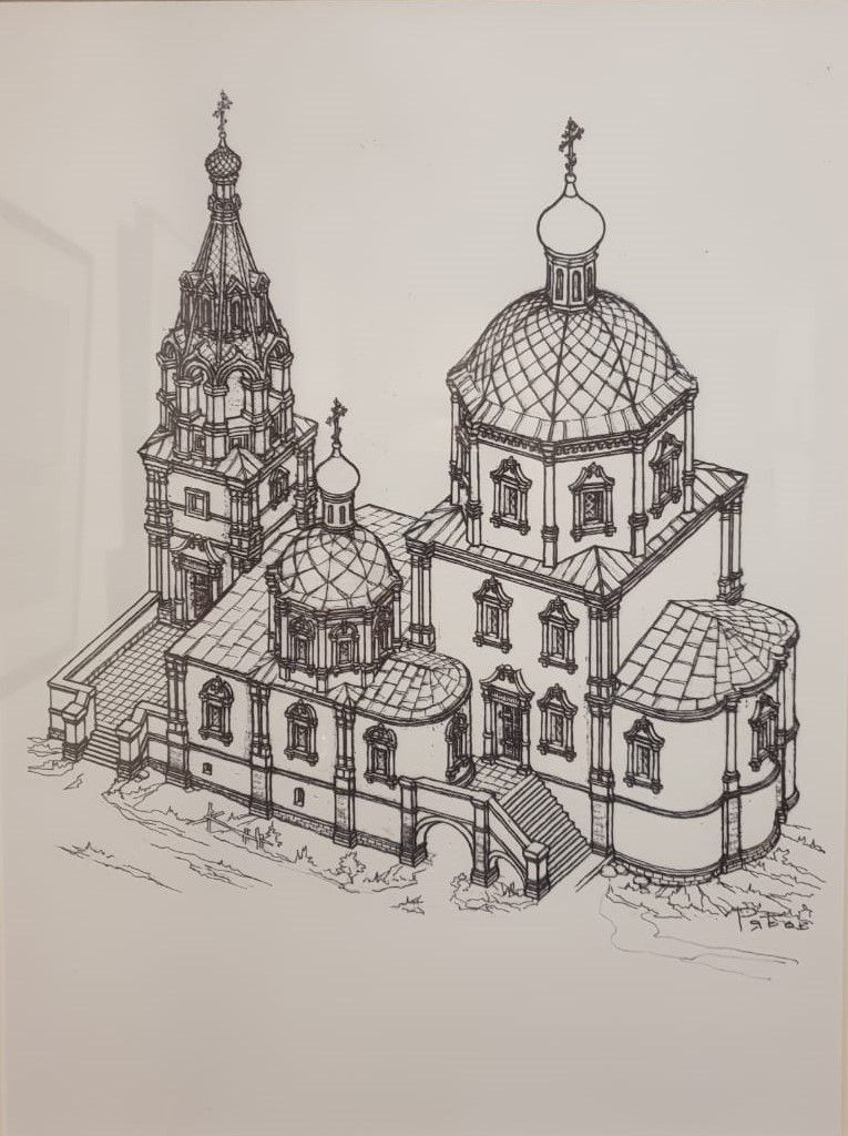 Владислав Александрович Рябов. Церковь Зачатия Иоанна Предтечи на Ленивке. Реконструкция. 2010-е, экспозиционная копия