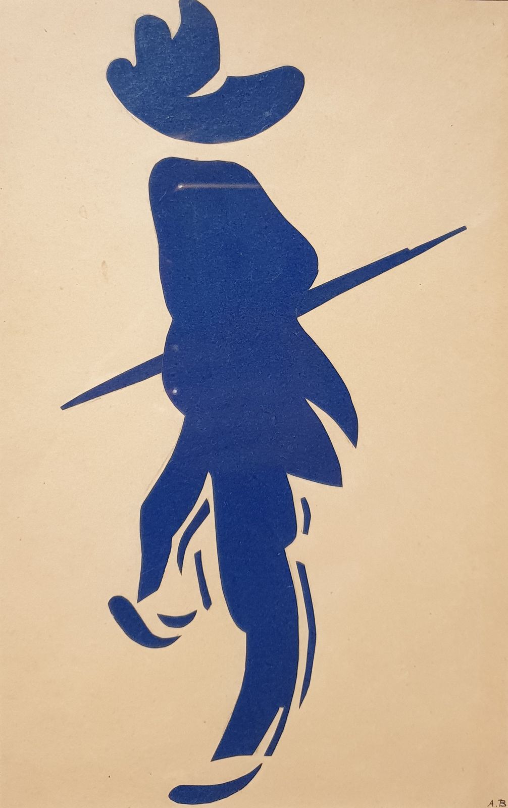 Александра Кольцова-Бычкова. Серия "Силуэты". 1930-1932. бумага, бумага цветная, аппликация, акварель, гуашь, карандаш графитный