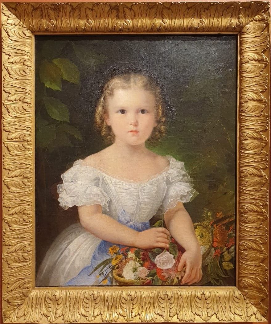 Шамшин Петр Михайлович (1811-1895) Парные портреты Ольги Павловны и Николая Павловича Кривцовых в детстве